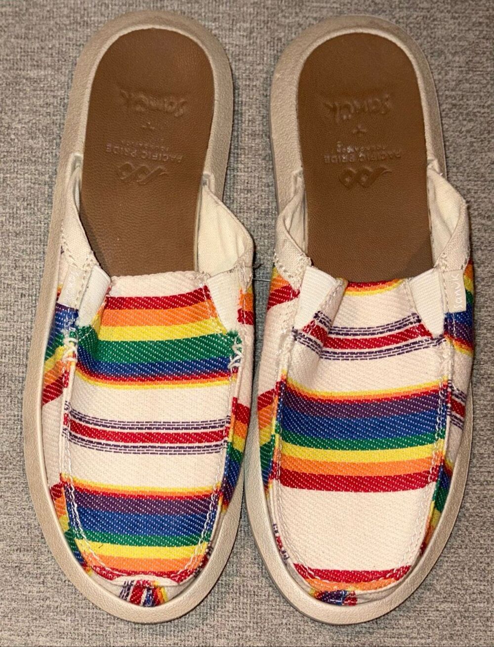 Sanuk x Pacific Pride We Got Your Back mules size 10